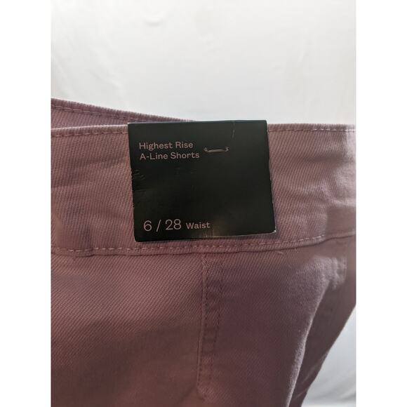 Wild Fable ALine‎ Jean Shorts Super High Rise Pleated Lavender Purple 6 Casual - Picture 5 of 9